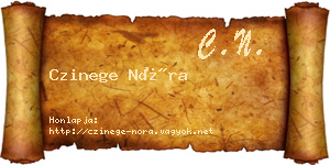 Czinege Nóra névjegykártya